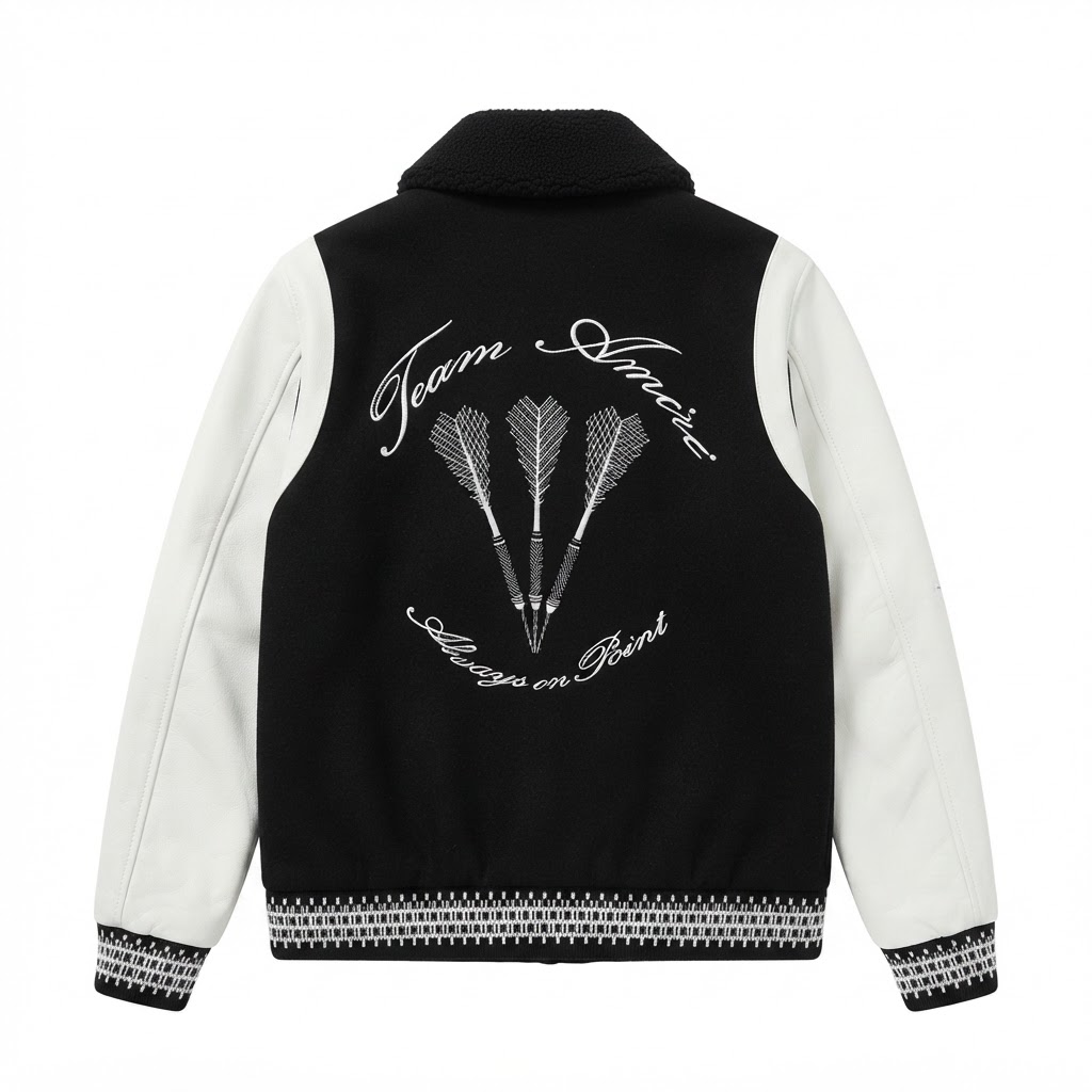 Designer Varsity Jacket (Black)