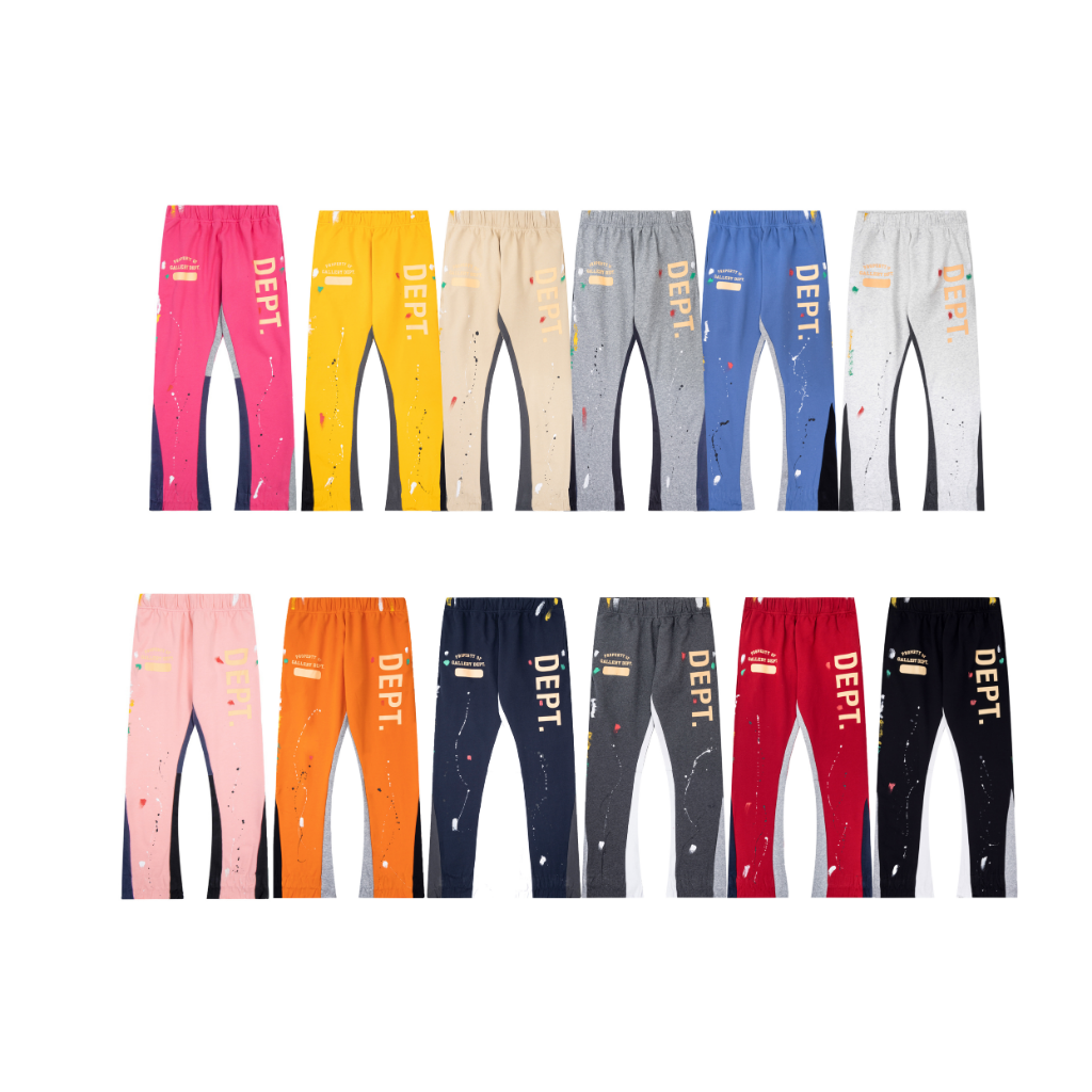 Gallery Dept. DEPT. Property Of Flare Sweatpants — 6 Colors (Pink/Orange/Navy/Charcoal/Red/Black)