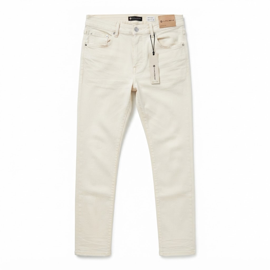 Purple Brand Slim Jeans — Cream