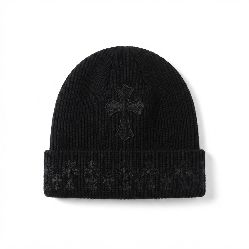 Chanel Cross Logo Knit Beanie