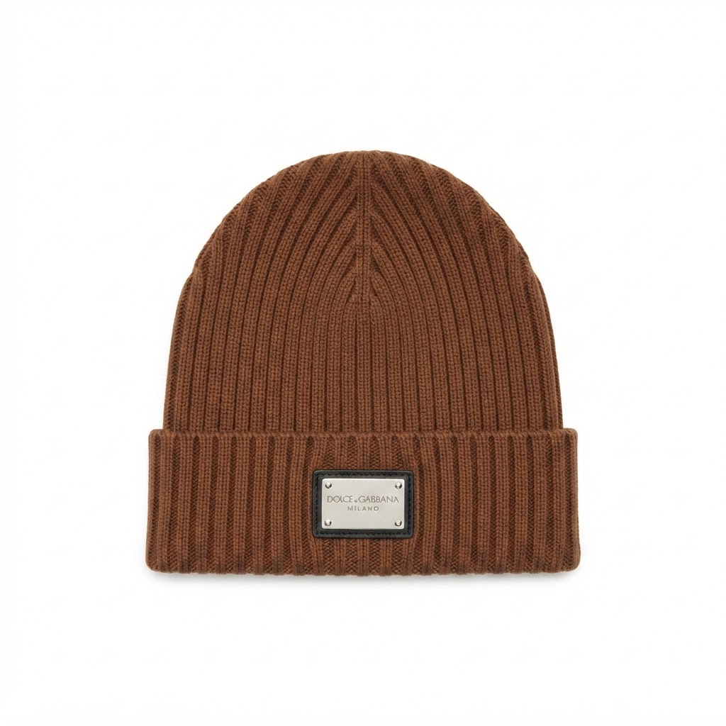 Dolce & Gabbana Plaque Knit Beanie
