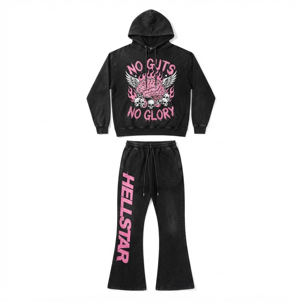 Hellstar NGNG Hoodie + Flare Pants Set