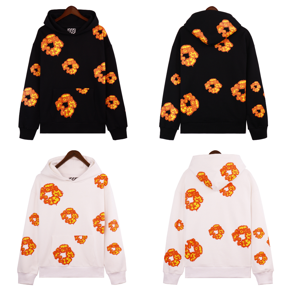 Off-White Explosion Flower Hoodie — Black