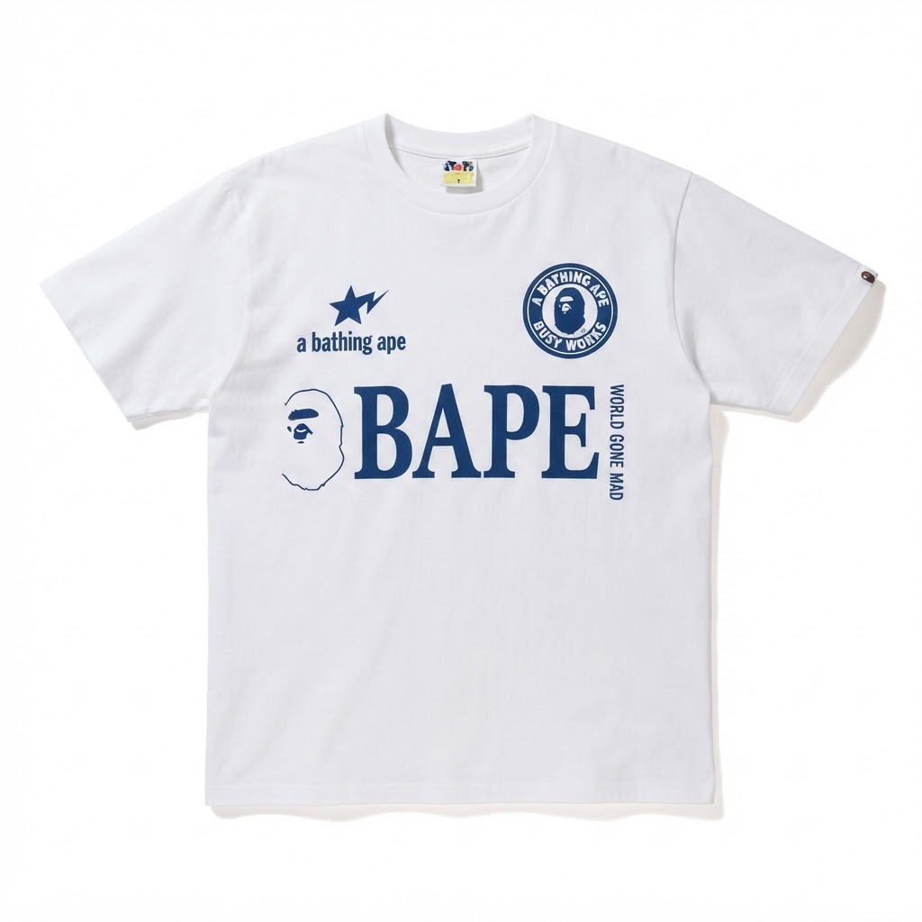 BAPE World Gone Mad Logo Tee