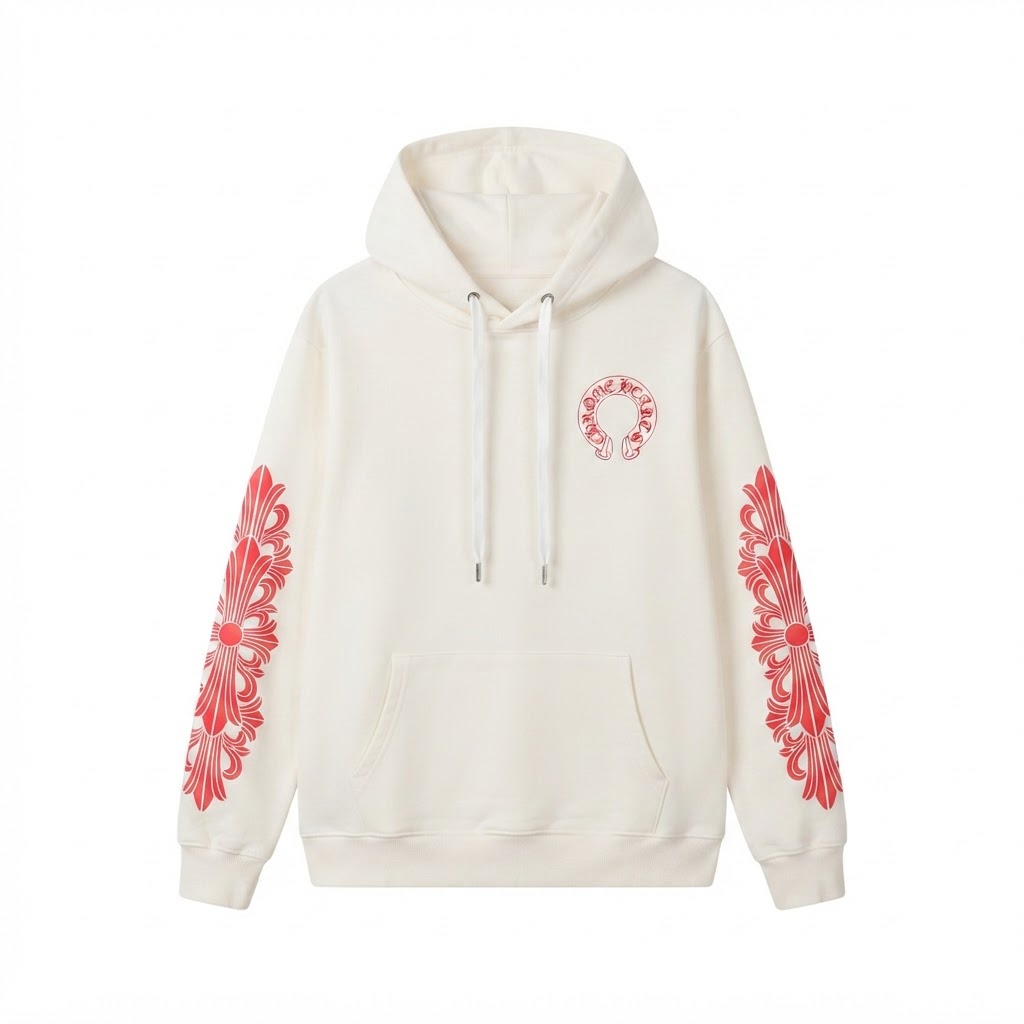 Chrome Hearts Red Cross Hoodie