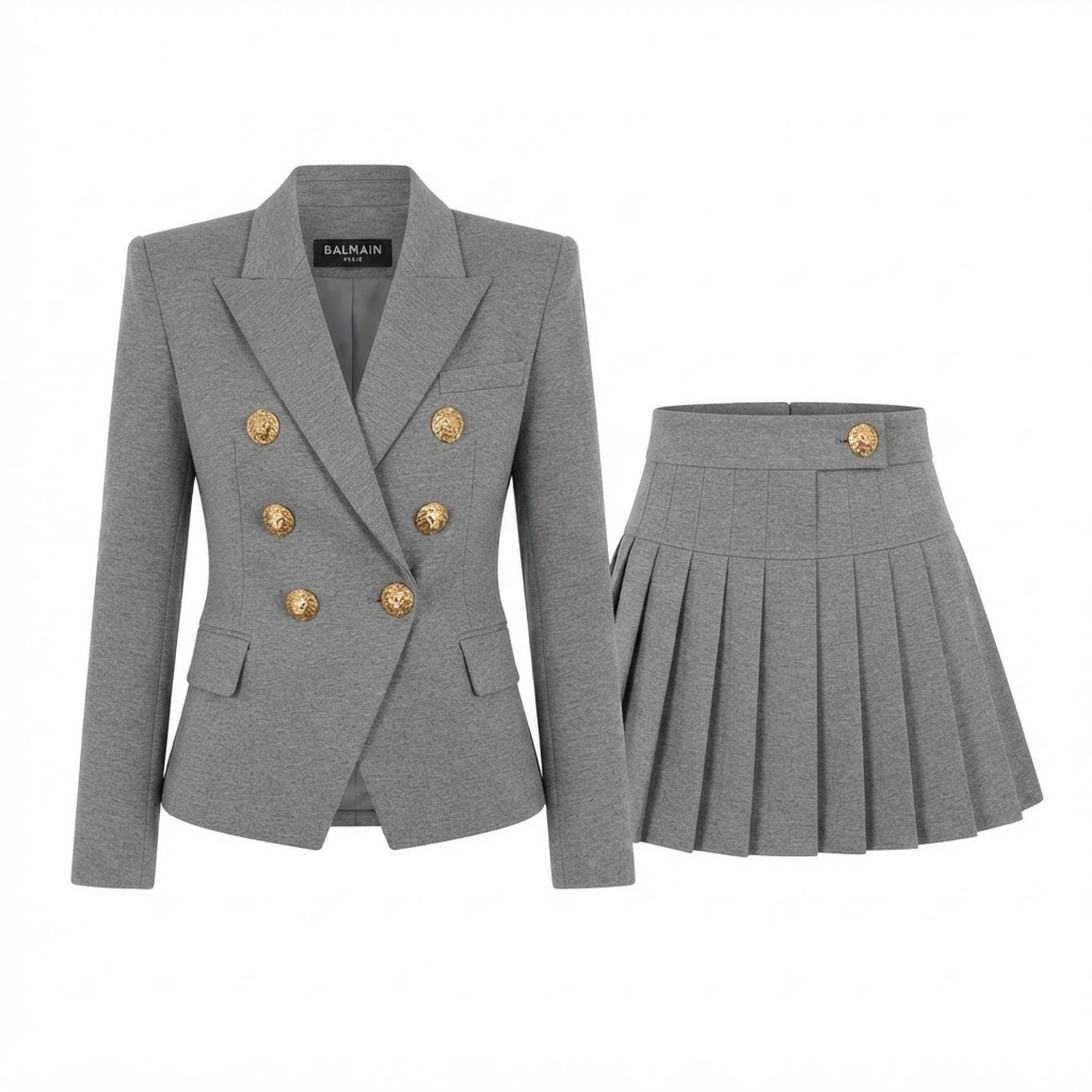 Balmain Double-Breasted Blazer Set