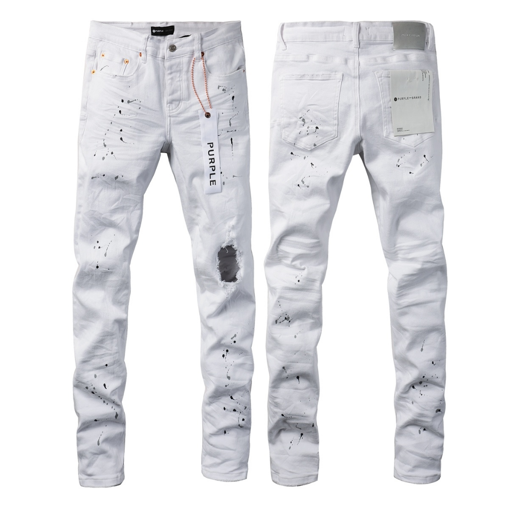 Purple Brand Grey Rip Patch Slim Jeans (V2)
