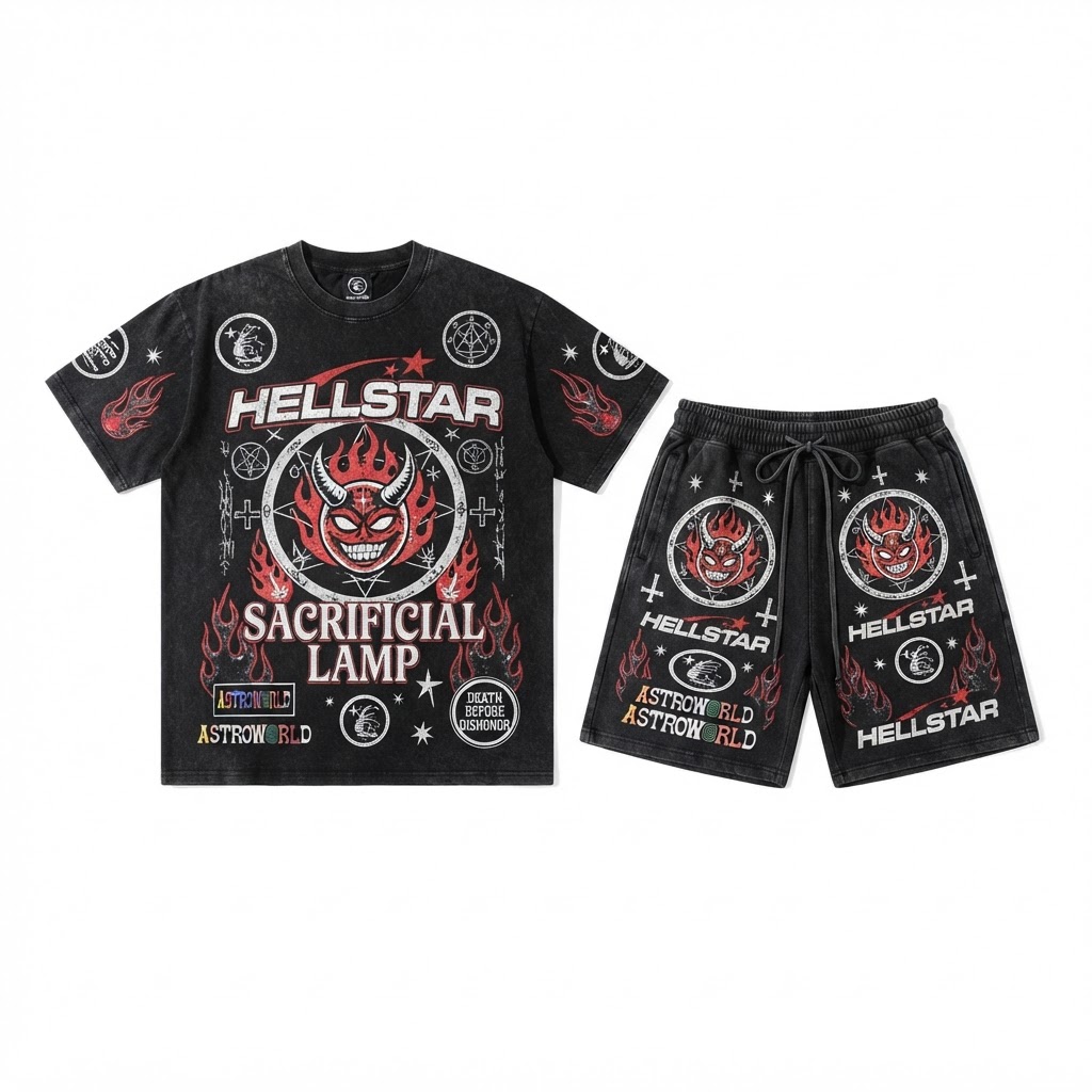 Hellstar Sacrificial Lamp Tee + Shorts Set
