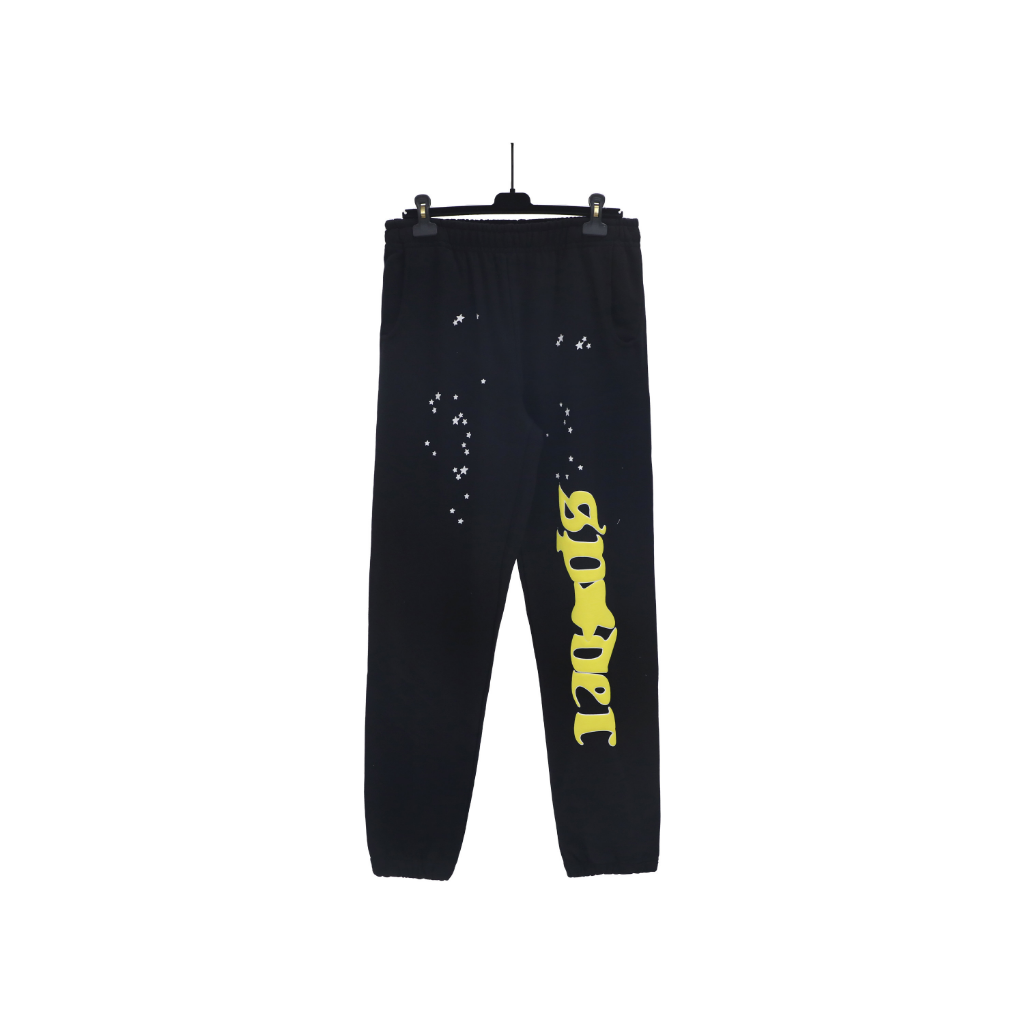 Sp5der Yellow Logo Sweatpants