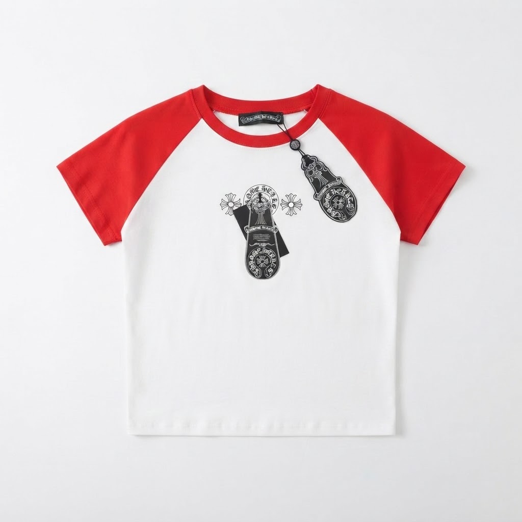 Chrome Hearts Ringer Crop Tee