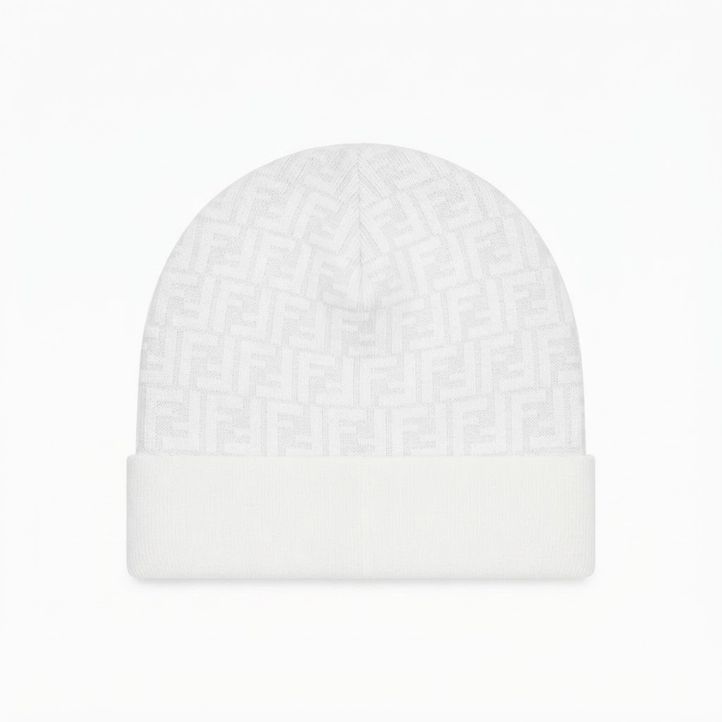 Fendi FF Zucca Knit Beanie