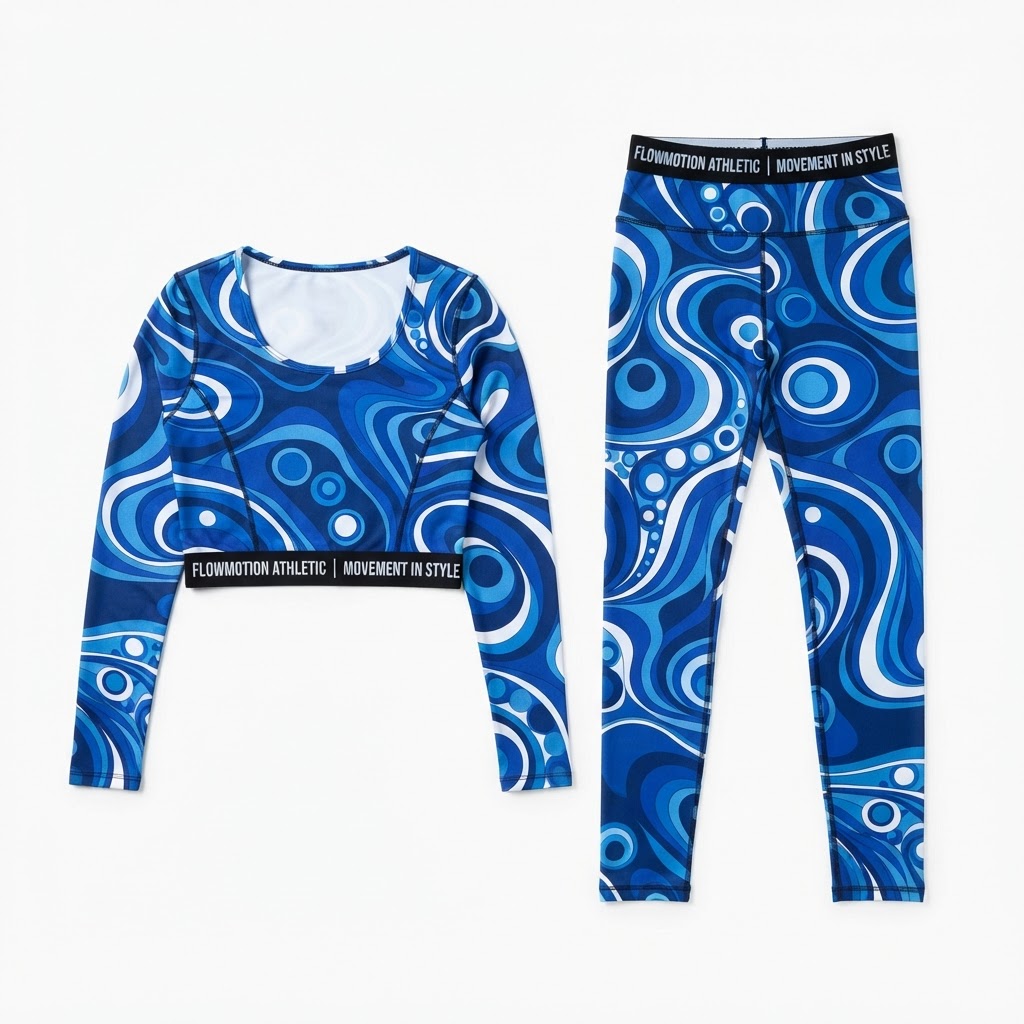 Pucci Blue Swirl Activewear Set