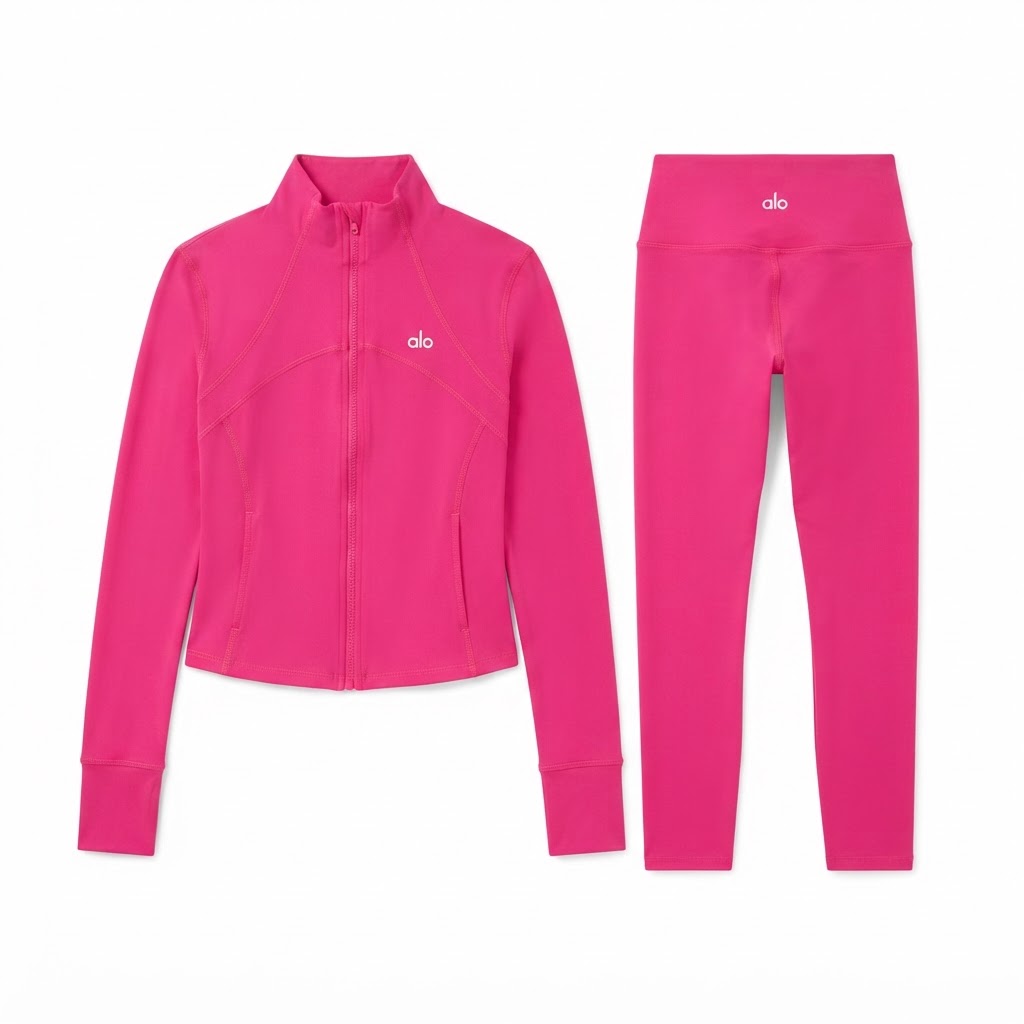 Alo Zip-Up Cropped Jacket & Leggings Set