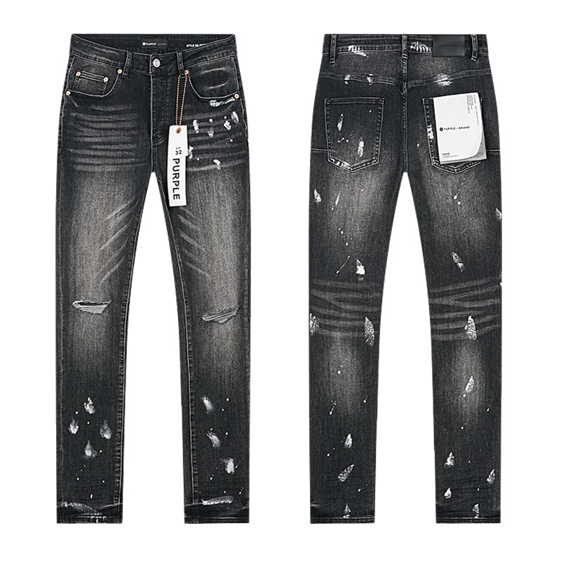Purple Brand Distressed Slim Jeans — Light Blue