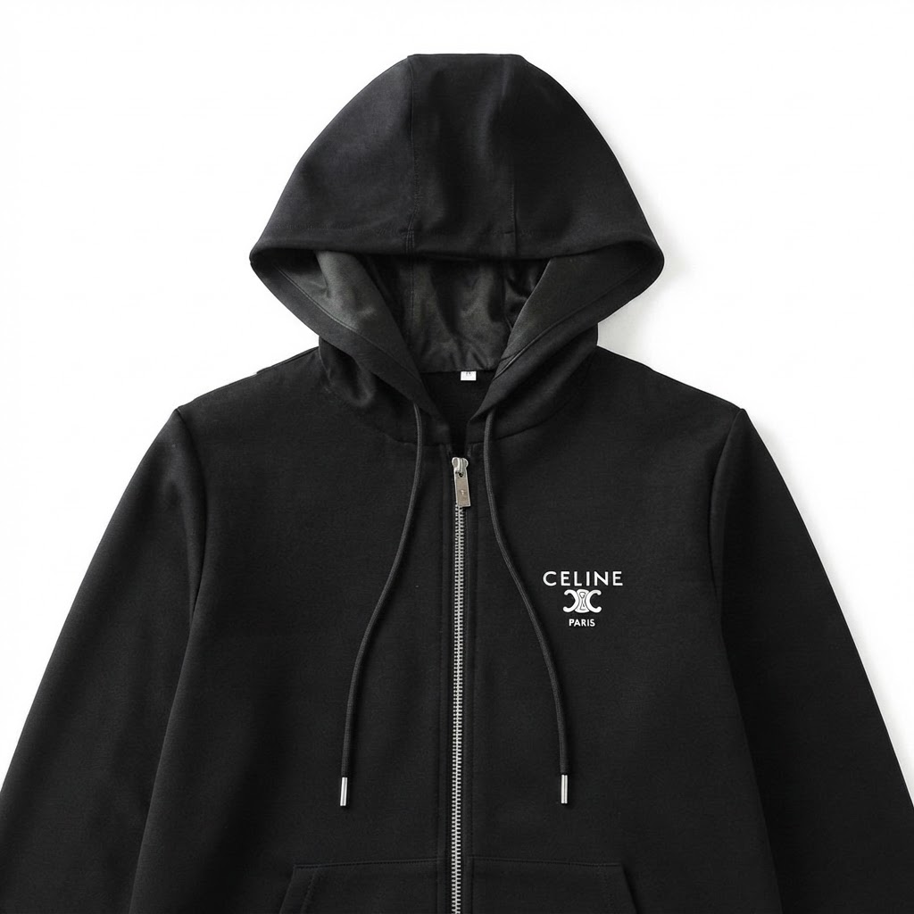 CELINE Triomphe Hooded Tracksuit Set