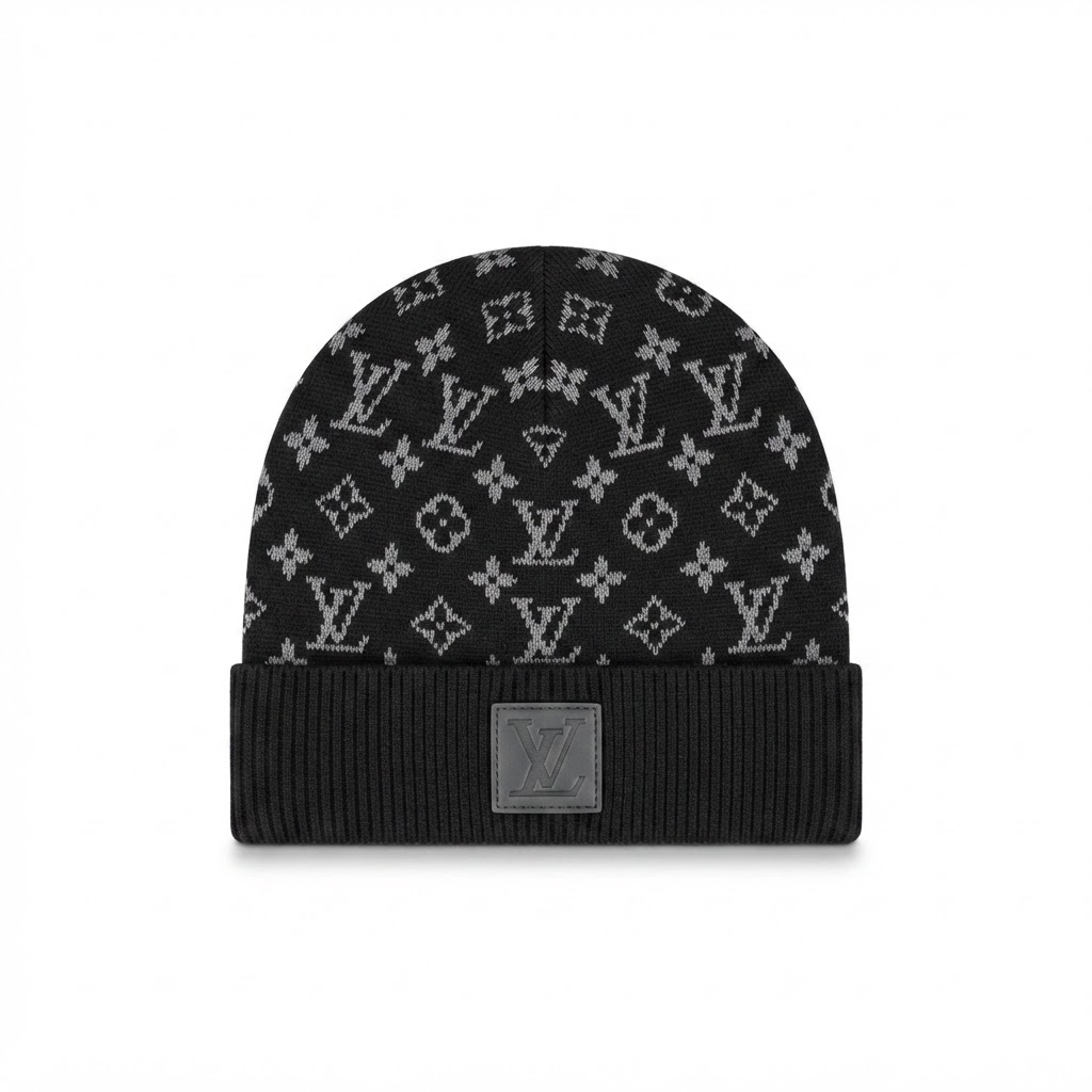 Louis Vuitton Monogram Patch Knit Beanie