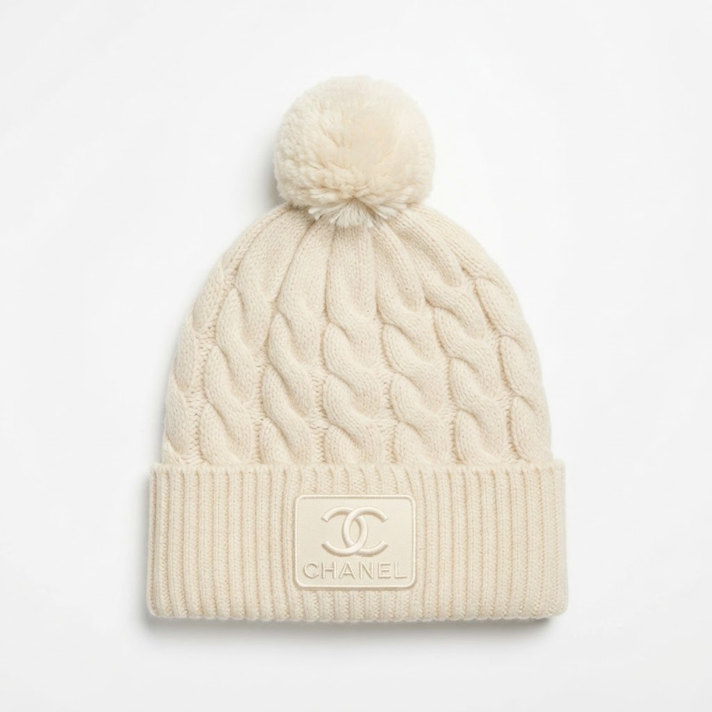 Chanel CC Diamond Knit Beanie