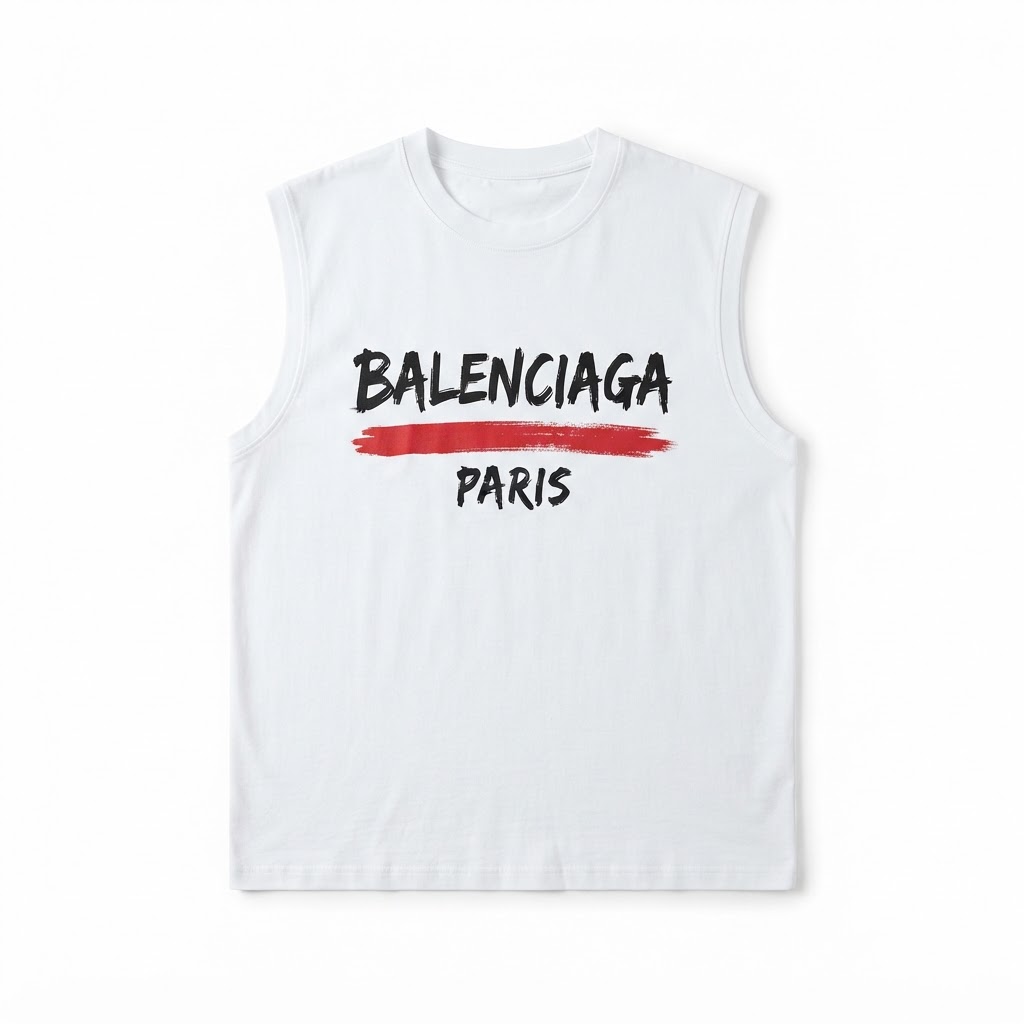 BALENCIAGA Brush-Stroke Muscle Tank