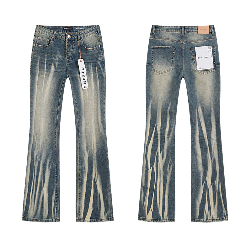 Purple Brand Bleached Brushed Flare Jeans — Medium Blue (Women's)