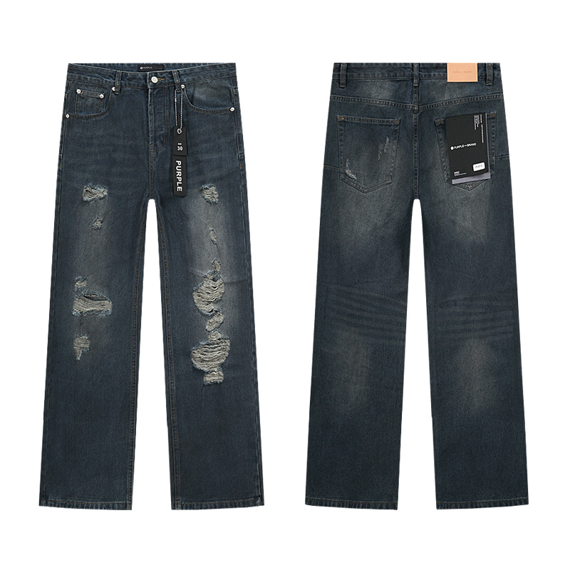 Purple Brand Distressed Jeans — Dark Wash
