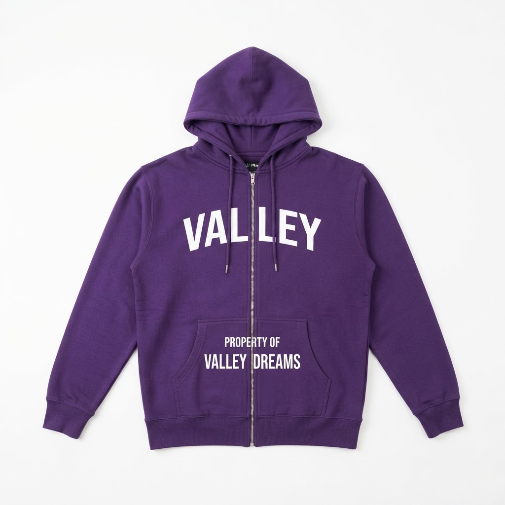 Valley Dreams Zip-Up Hoodie — Purple