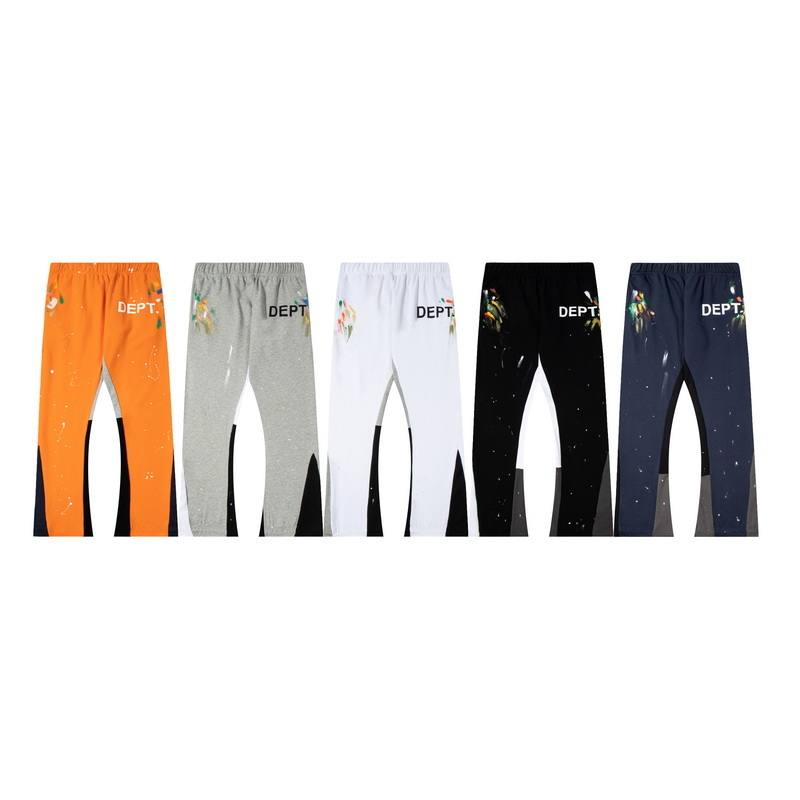 Lanvin Paint Splatter Flare Sweatpants — 6 Colors (Pink/Orange/Navy/Black/Blue/Grey)