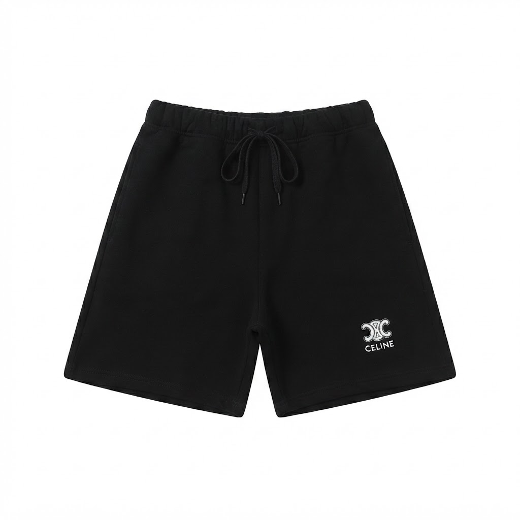 CELINE Triomphe Logo Drawstring Shorts