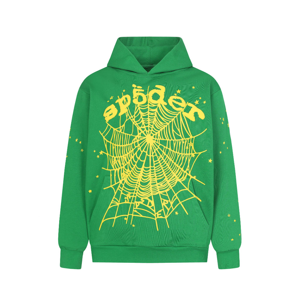 Sp5der Yellow Web Hoodie