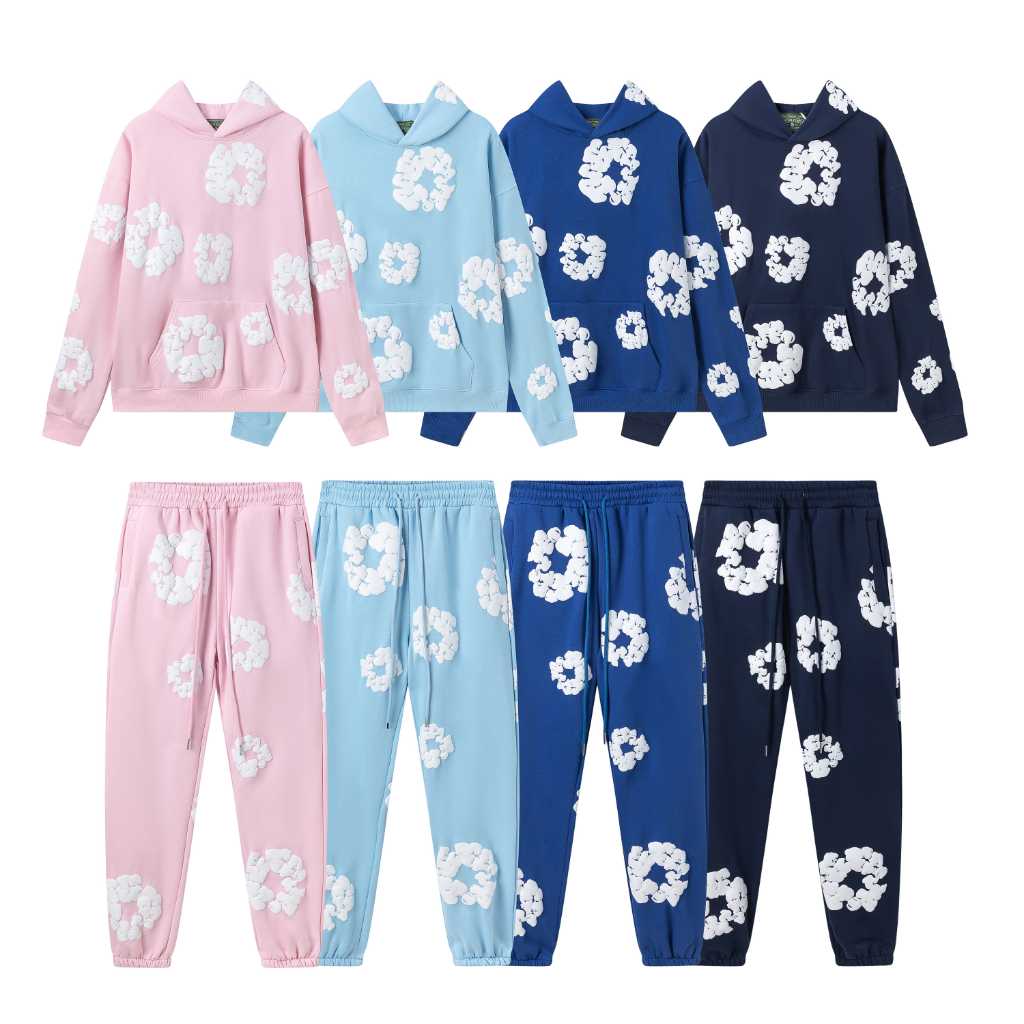 Denim Tears Cotton Wreath Hoodie & Sweatpants Set — 4 Colors