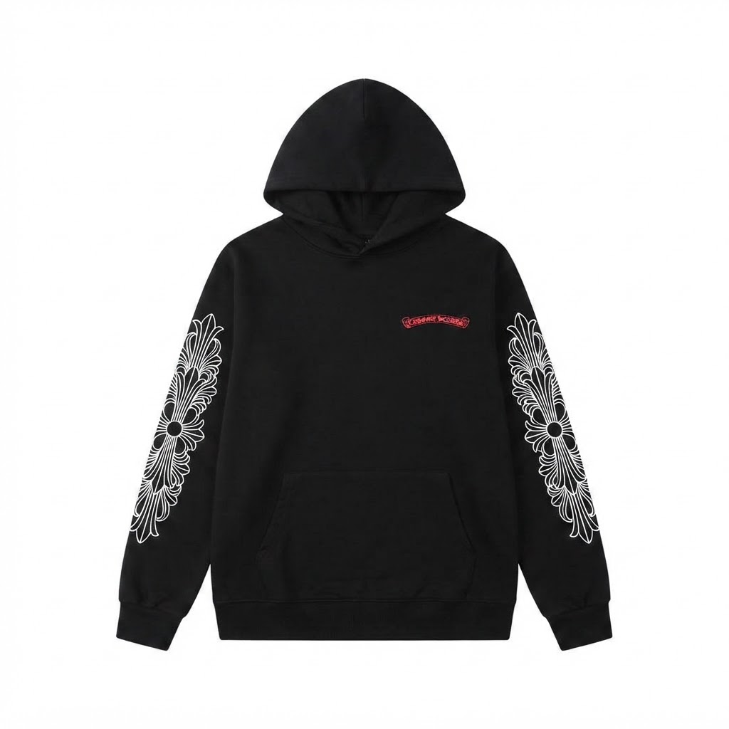 Chrome Hearts Red Logo Hoodie