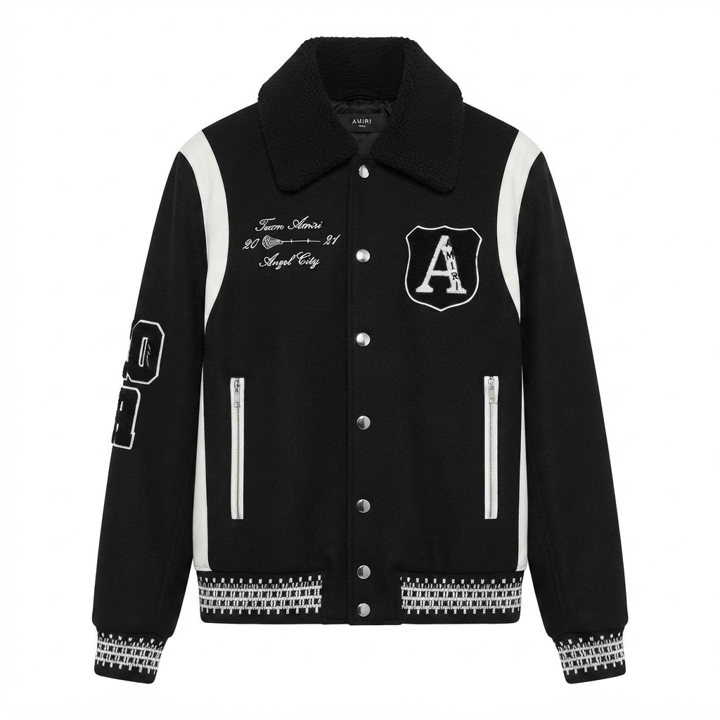 Designer Varsity Jacket (Black)