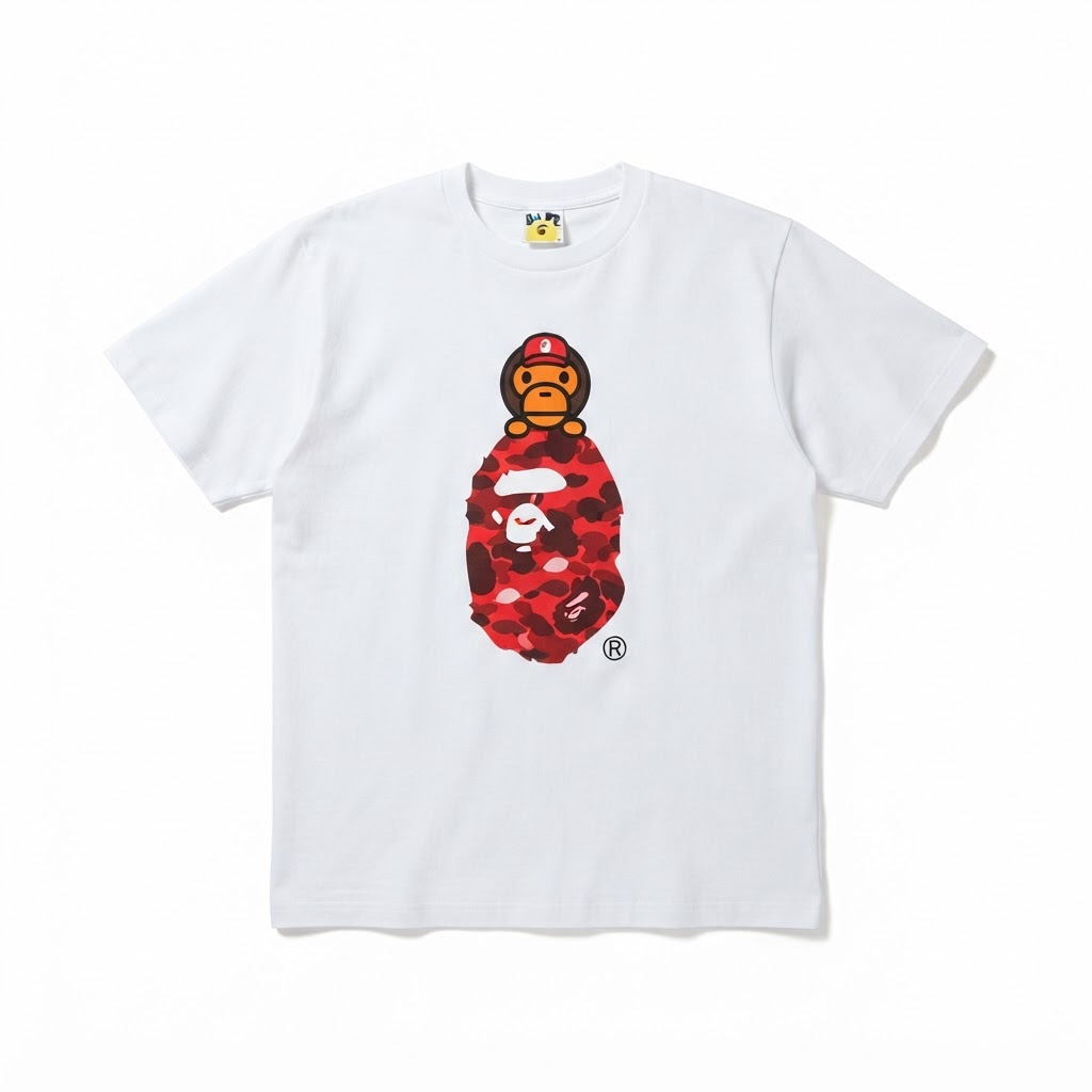 BAPE Baby Milo Red Camo Tee