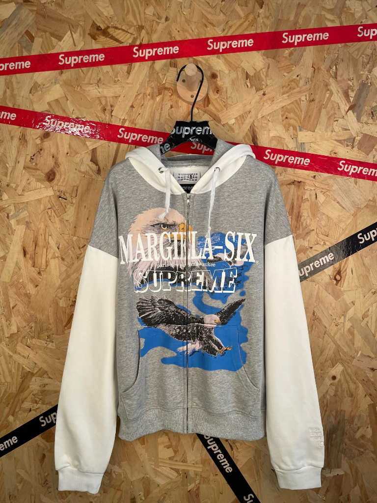 Supreme Paris '6' Zip Hoodie — Grey