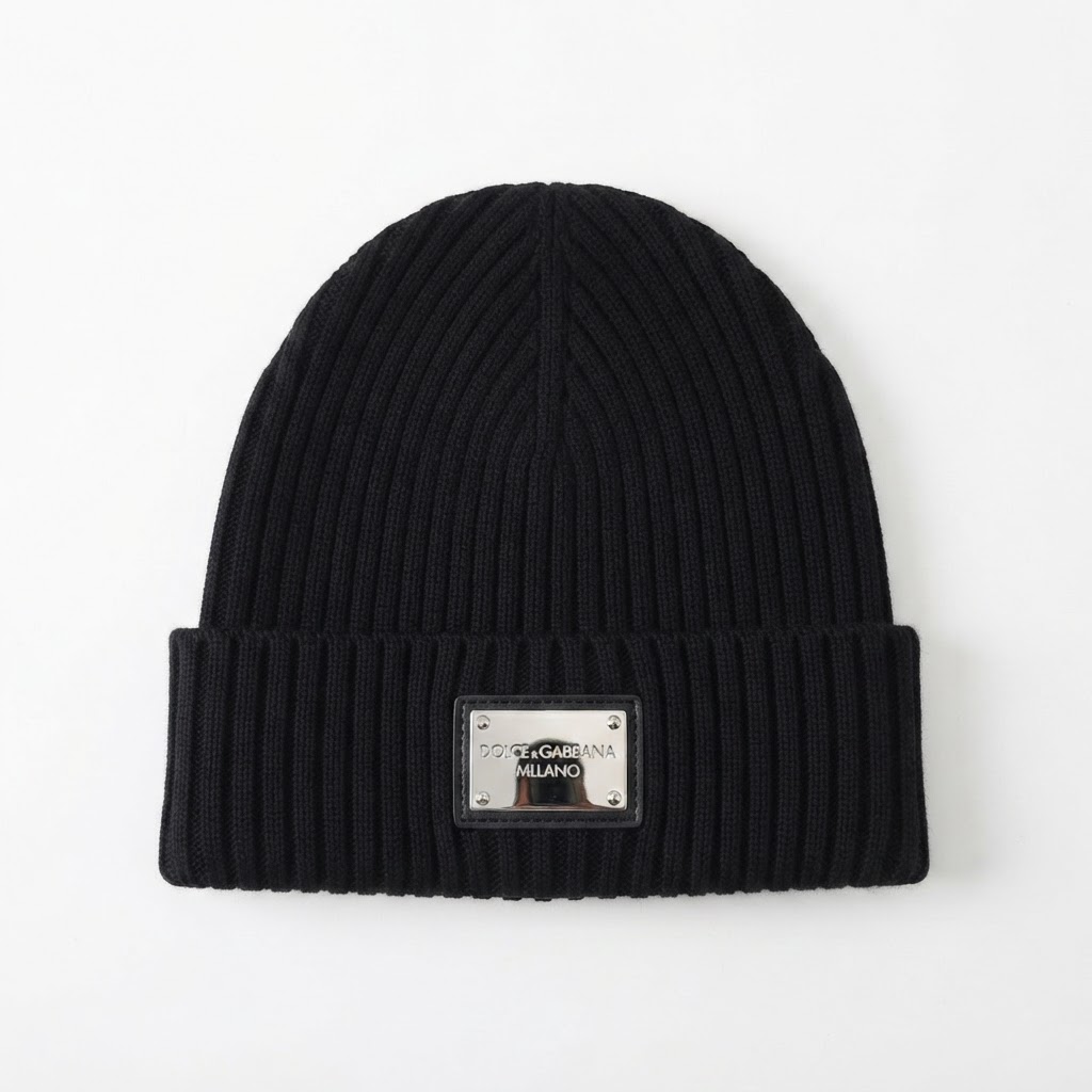 Dolce & Gabbana Plaque Knit Beanie