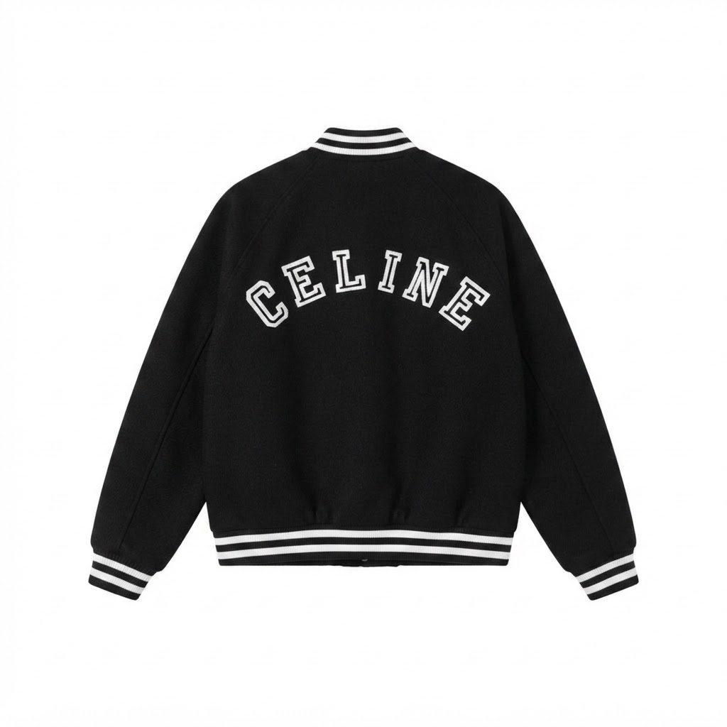 CELINE Black Varsity Jacket