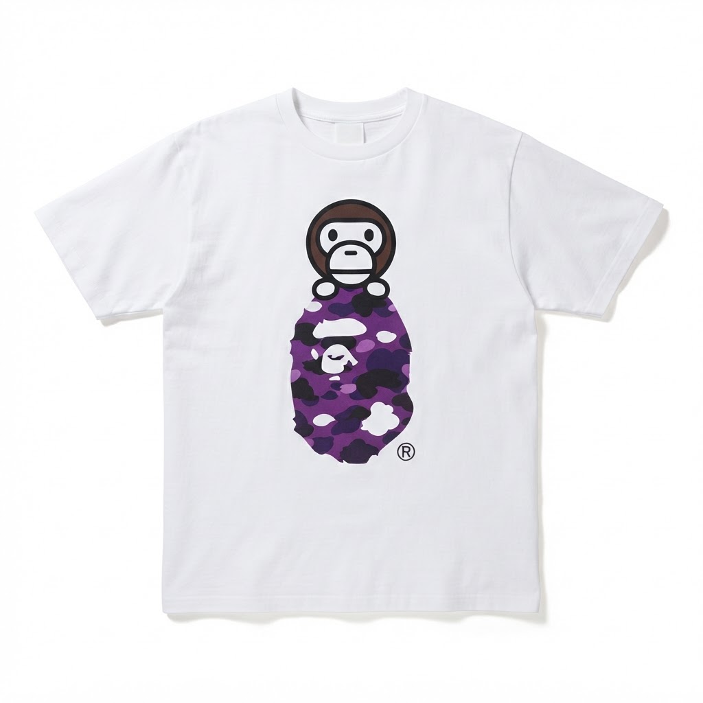 BAPE Baby Milo Purple Camo Tee