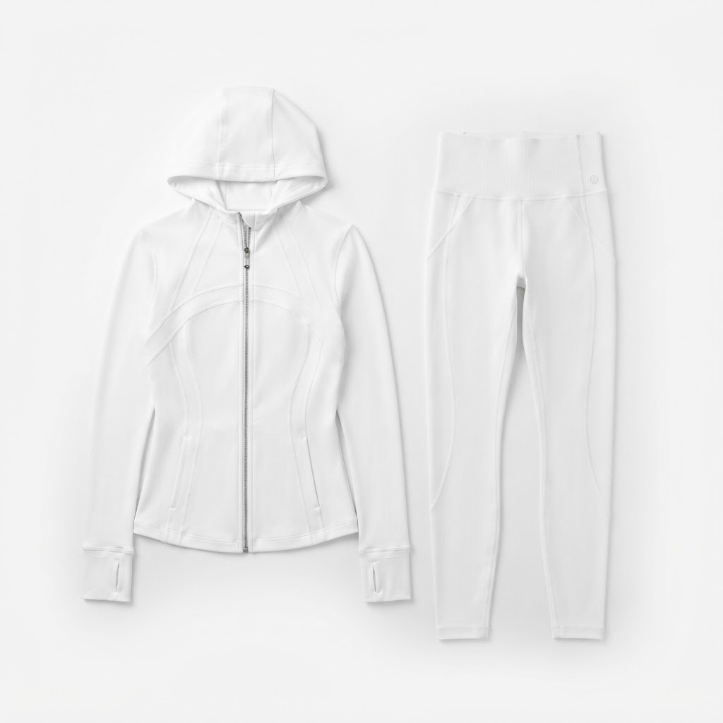 Contoured Zip-Up Hooded Athletic Set