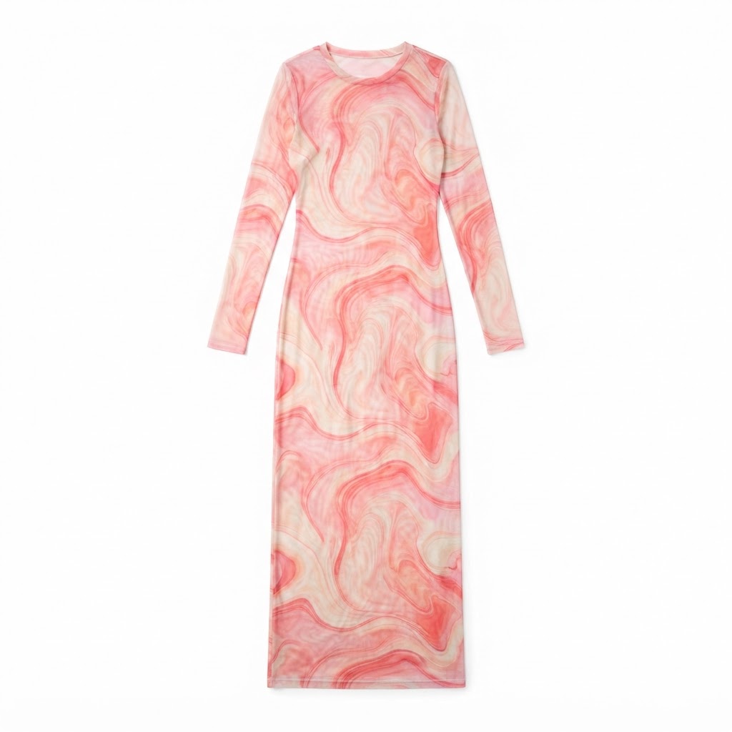 Pucci Psychedelic Mesh Maxi Dress