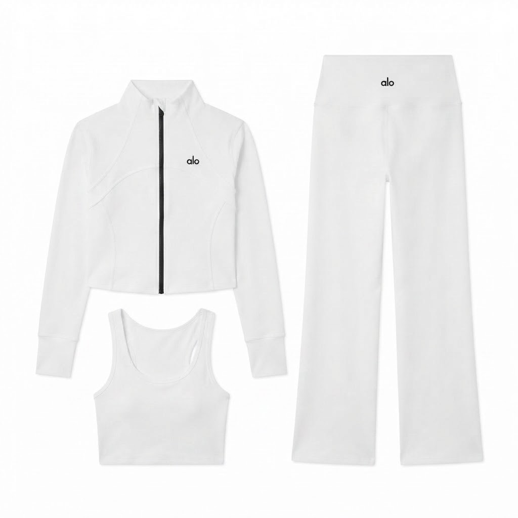 Alo 3-Piece Jacket, Tank & Trousers Set