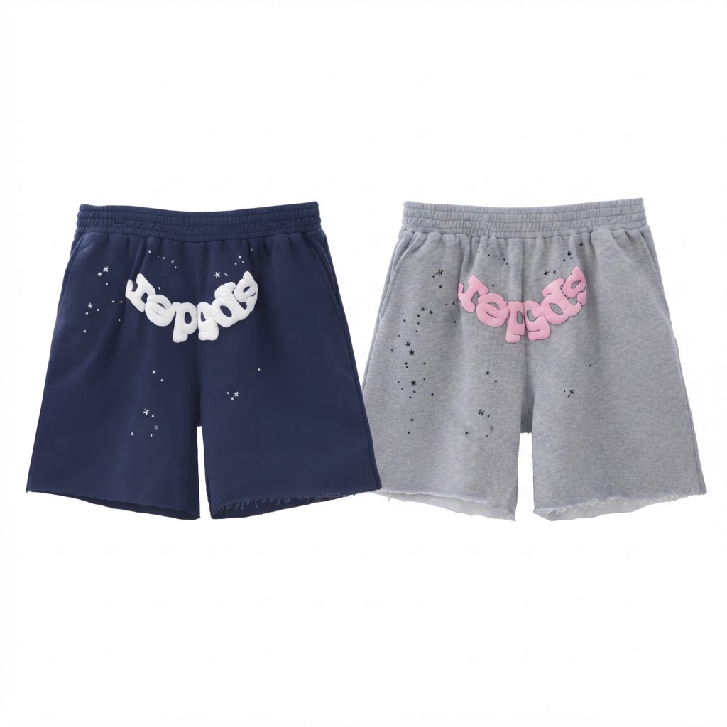Sp5der Star Puff Shorts