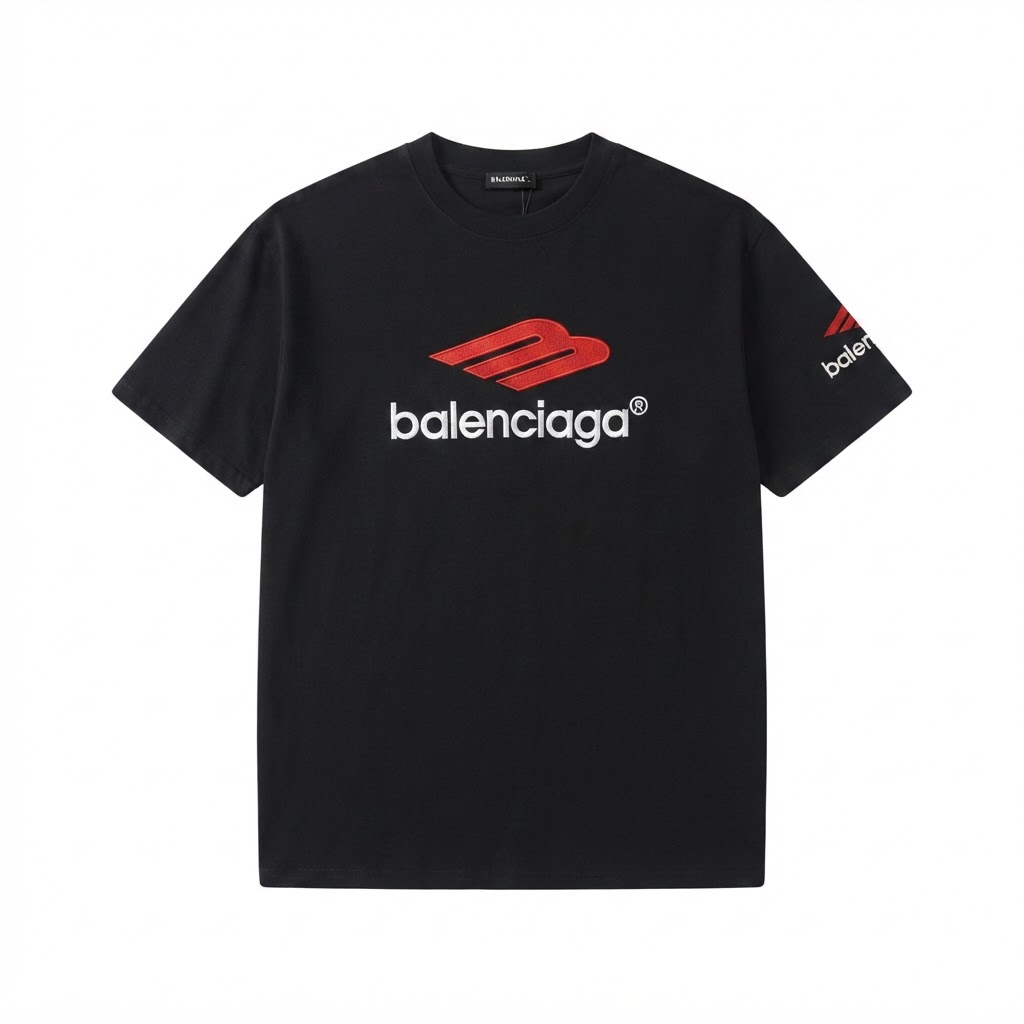 BALENCIAGA Embroidered B Logo Tee