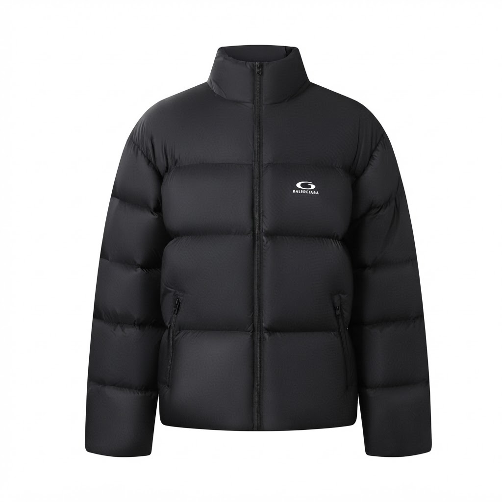 Balenciaga Embroidered Logo Puffer Jacket
