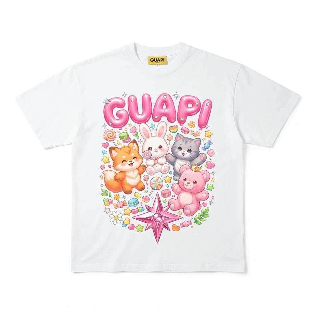 Guapi Tee — Plush Monsters White