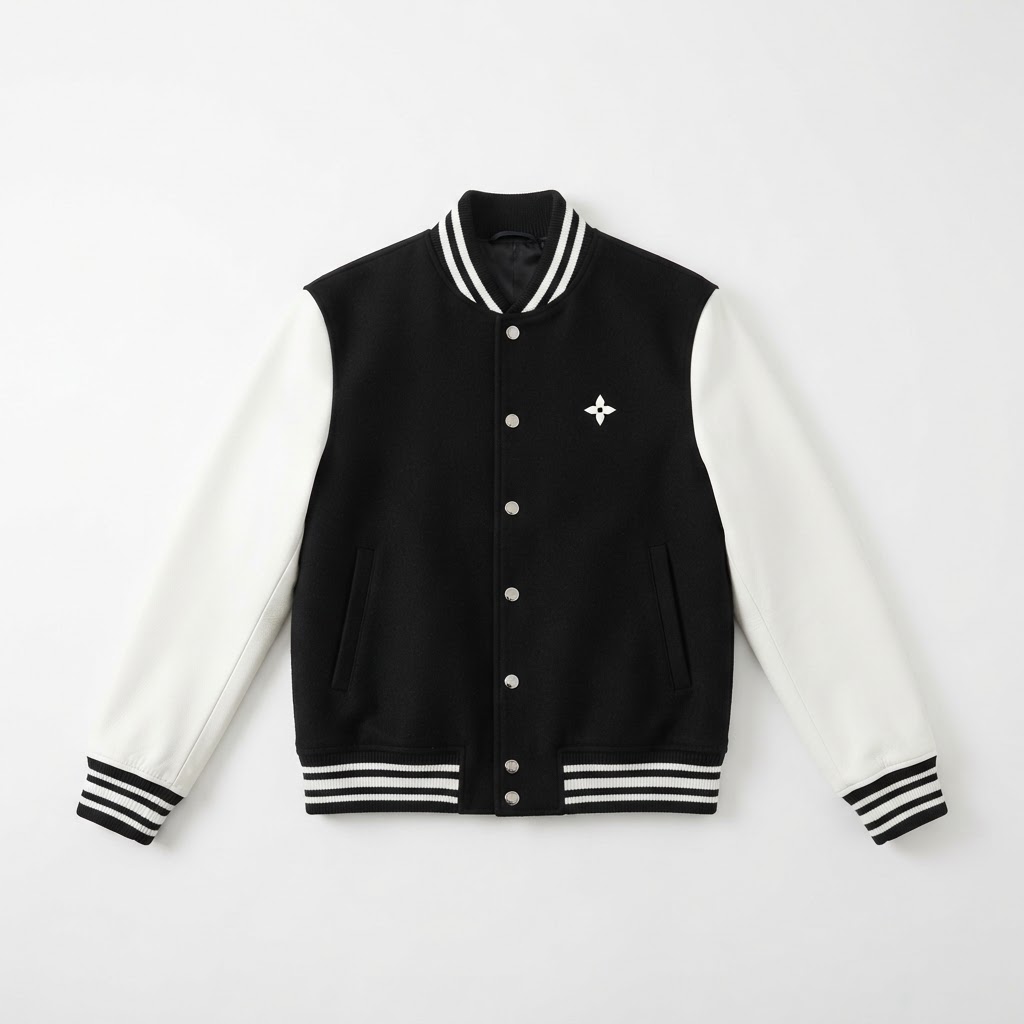 LV Varsity Jacket — Black / Minimal LV