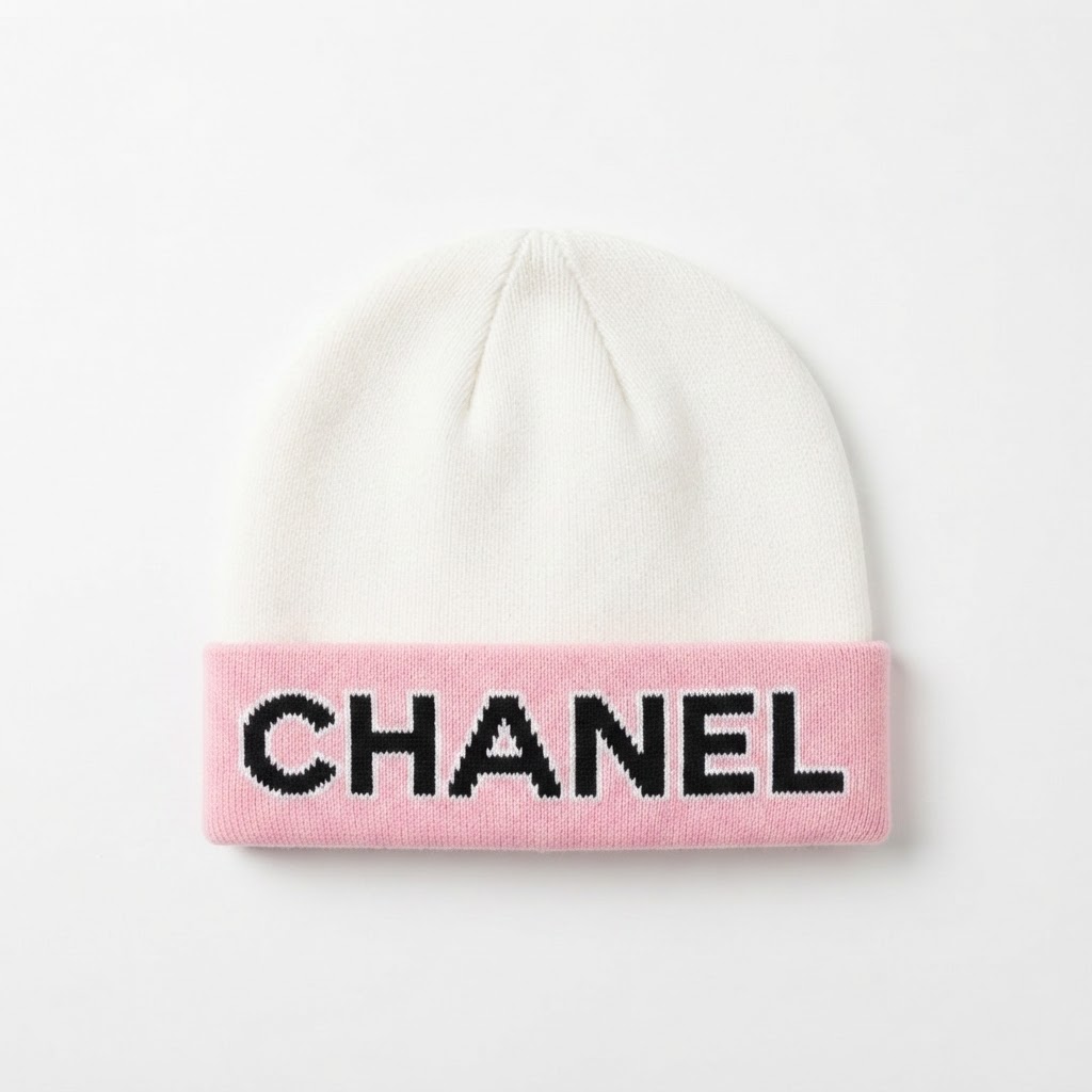 Chanel CC Text Band Knit Beanie