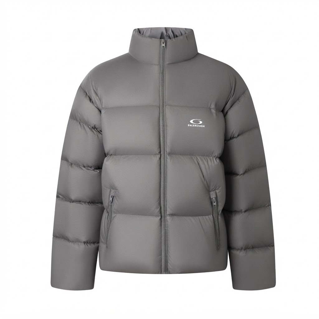 Balenciaga Embroidered Logo Puffer Jacket