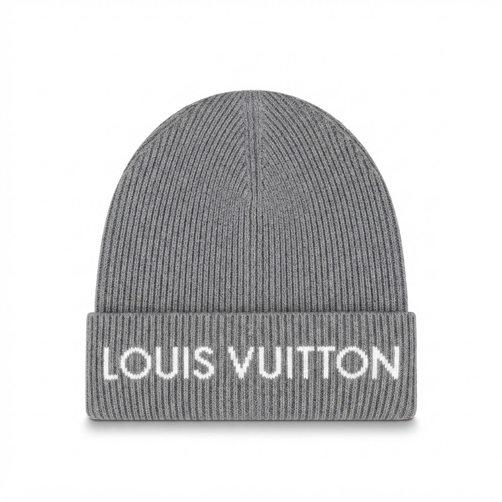 Louis Vuitton Text Logo Knit Beanie