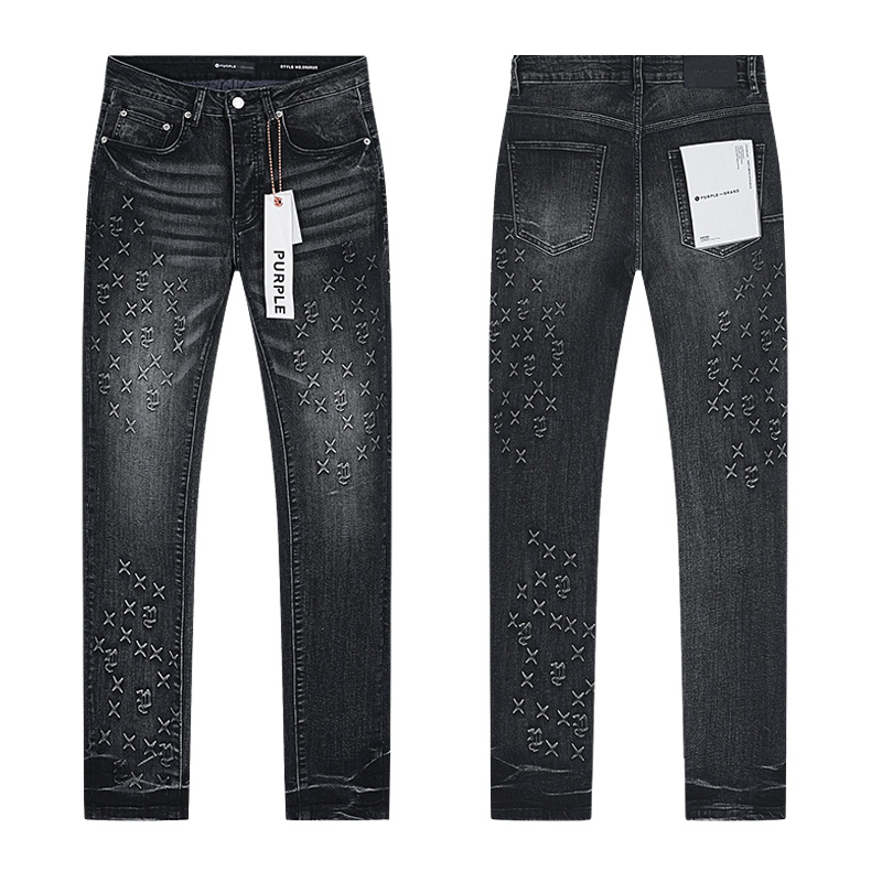 Purple Brand Distressed Slim Jeans — Black