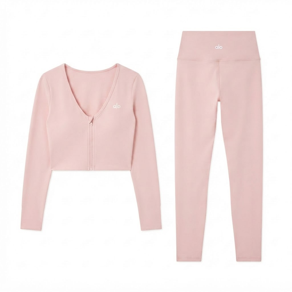 Alo Contoured V-Neck Bra & Leggings Set