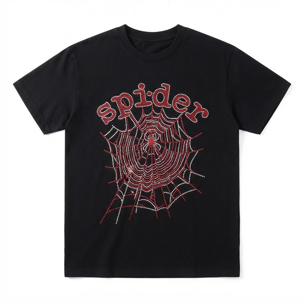 Sp5der Rhinestone T-Shirt